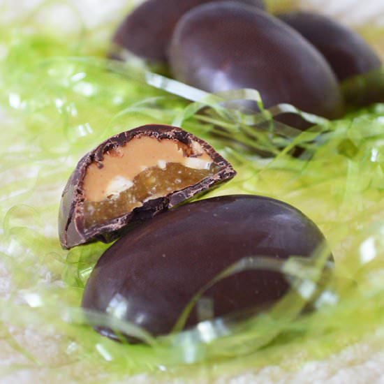 Caramel-Filled Chocolate Eggs - Recipe photo by ourpaleolife