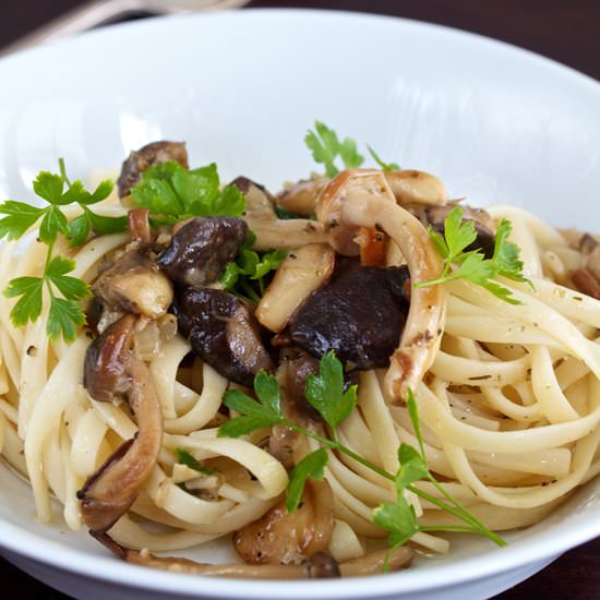 Pasta with Wild Mushrooms - Recipe photo by Shadesof Cinnamon
