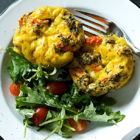 Kale, Potato, Tomato & Onion Frittatas - Recipe photo by Spoonwithme