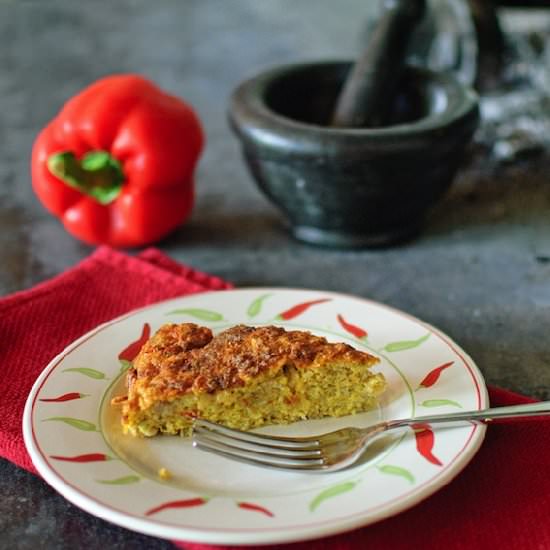 Courgette, cheese and chickpea cake - Recipe photo by Healthy Epicurean