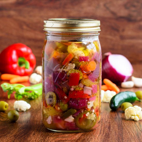 Italian Giardiniera - Recipe photo by The Spice Kit Recipes