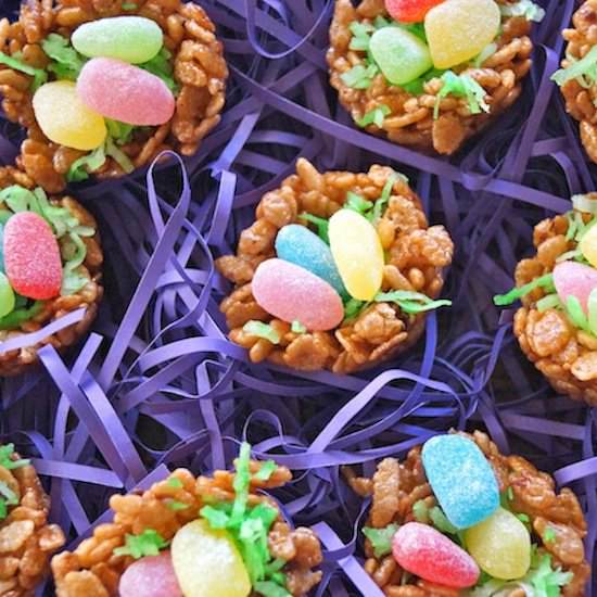 Easter Chocolate Rice Krispie Nests - Recipe photo by cookingontheweekends
