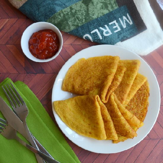 Healthy Lentil Crepes - Recipe photo by Happily Spiced