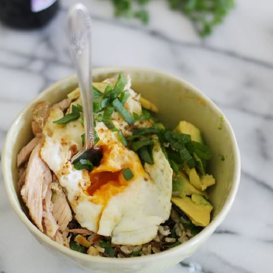 Brown Rice Bowl with Fried Egg - Recipe photo by vanillasplash