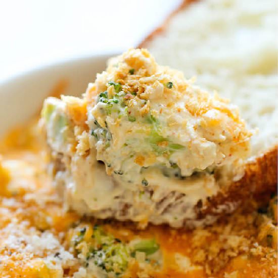 Baked Broccoli Parmesan Dip - Recipe photo by damndelicious