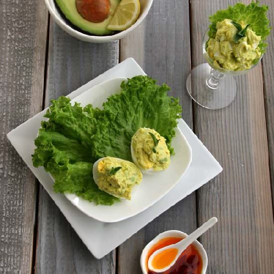 Avocado Deviled Eggs - Recipe photo by thenourishedcaveman