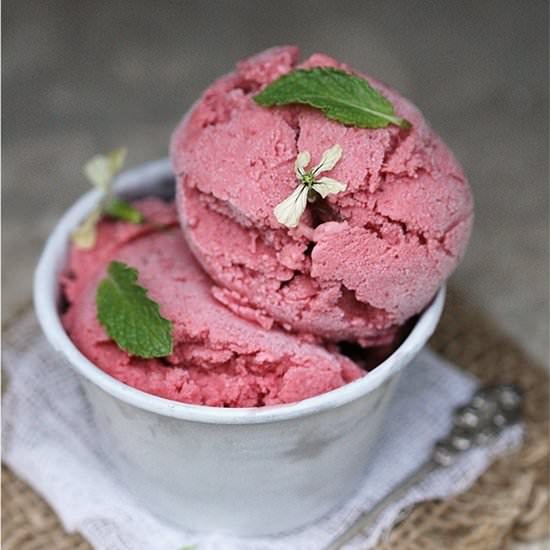 Strawberry Quark Ice Cream - Recipe photo by vindee
