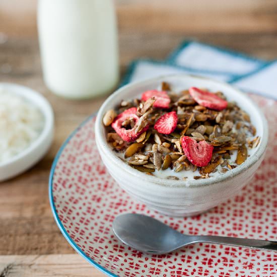 Strawberry Coconut Granola - Recipe photo by EverydayMaven
