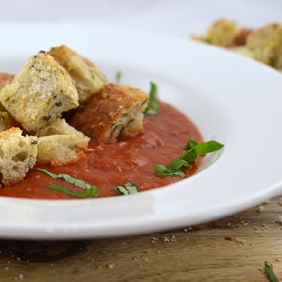 Creamy Tomato Soup with Cheesy - Recipe photo by ChefSavvy