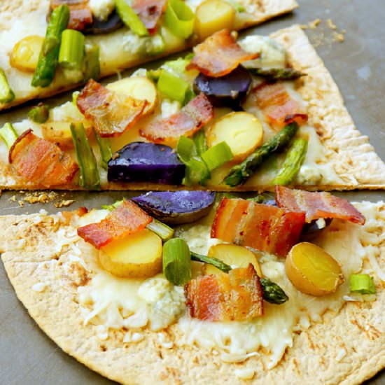Spring Flatbread Pizza - Recipe photo by mybaconwrappedlife