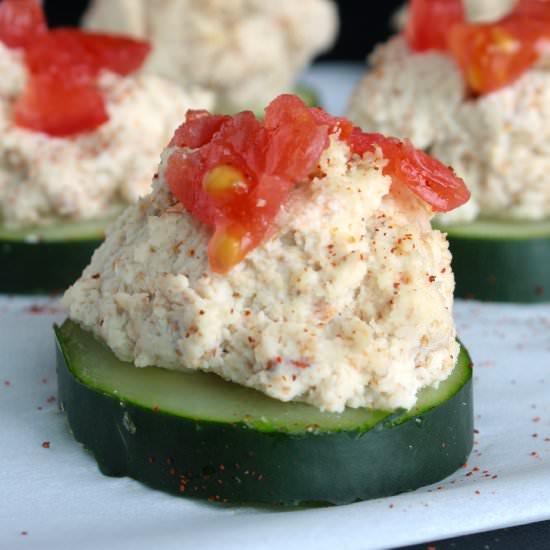 Cheesy Cucumber Bites - Recipe photo by createnplate