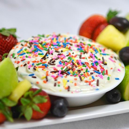 Confetti Yogurt Fruit Dip - Recipe photo by FrostingandaSmile