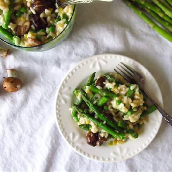 Spring Vegetable Risotto - Recipe photo by Happy Food Happy Home