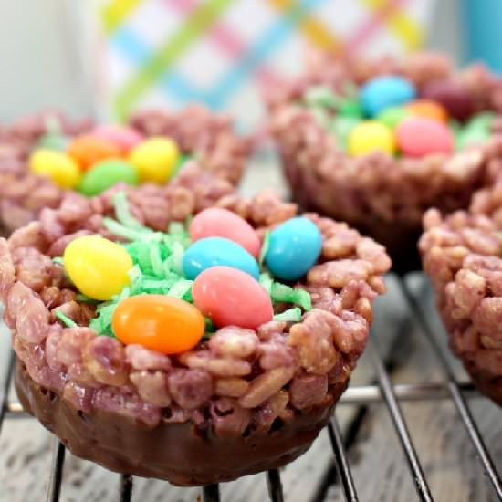 Rice Krispie Treat Robins Nest - Recipe photo by Princess Pinky Girl