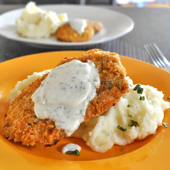 Pork Schnitzel Sour Cream Sauce - Recipe photo by alenatrs