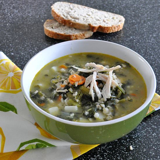 Chicken Barley Soup with Kale - Recipe photo by alenatrs