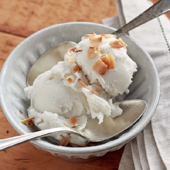 Coconut Vanilla Bean Ice Cream - Recipe photo by Bob Vivant