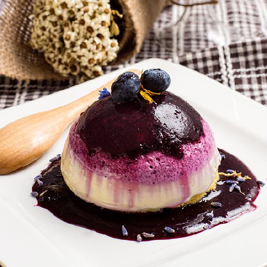 Blueberry Lavender Mousse Cake - Recipe photo by bicil