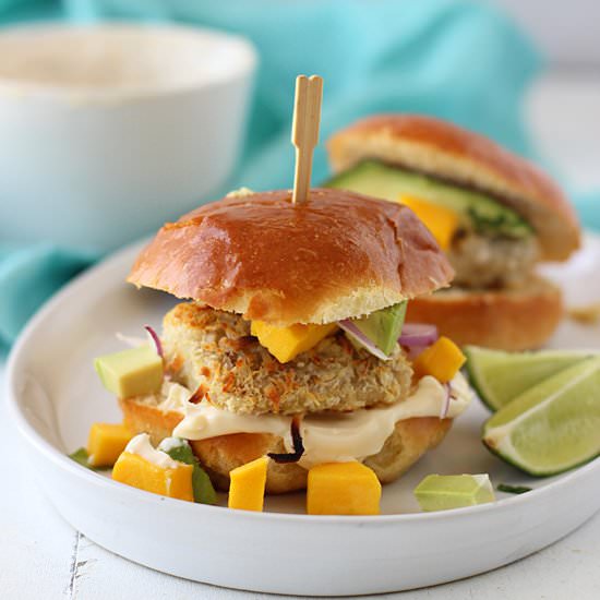 Coconut Crusted Mahi Mahi Sliders - Recipe photo by cookingforkeeps
