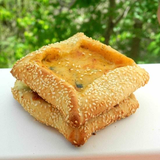 Flaounes | Savoury Cheese Pies - Recipe photo by Nitha Kitchen