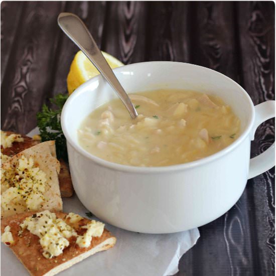 Greek Lemon Chicken and Orzo Soup - Recipe photo by Diary of a Humble Chef