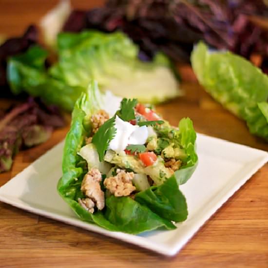 Lettuce Wrap Chicken Tacos - Recipe photo by B.Britnell