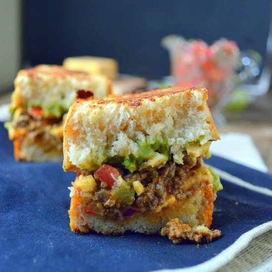 Taco Supreme Grilled Cheese - Recipe photo by Sugar Dish Me