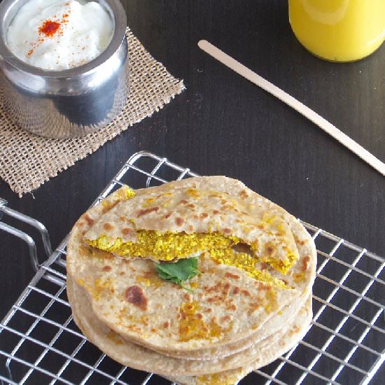 Paneer Paratha - Recipe photo by themagicsaucepan