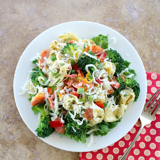 Tortellina Primavera Salad - Recipe photo by gooddinnermom