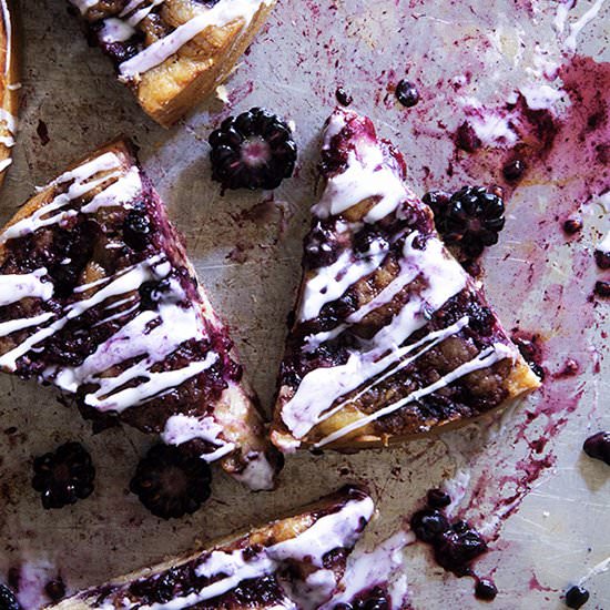 Blackberry Cinnamon Roll Cake - Recipe photo by BakersRoyale