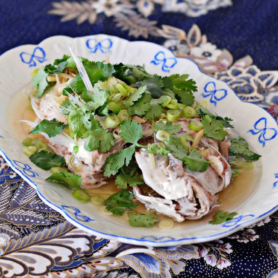 Steamed Snapper with Ginger & Onion - Recipe photo by mylalakitchen