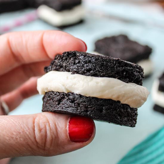 Homemade Brownie Oreos - Recipe photo by The Food Charlatan