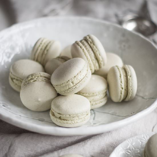 Matcha Macarons "Matcharons" - Recipe photo by simmerandboyle
