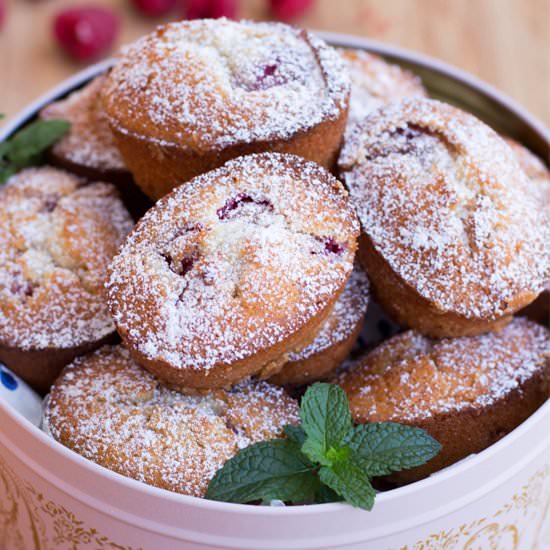 Raspberry Friands - Recipe photo by Grab Your Spork
