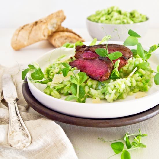Steak and Pear Risotto - Recipe photo by Michela