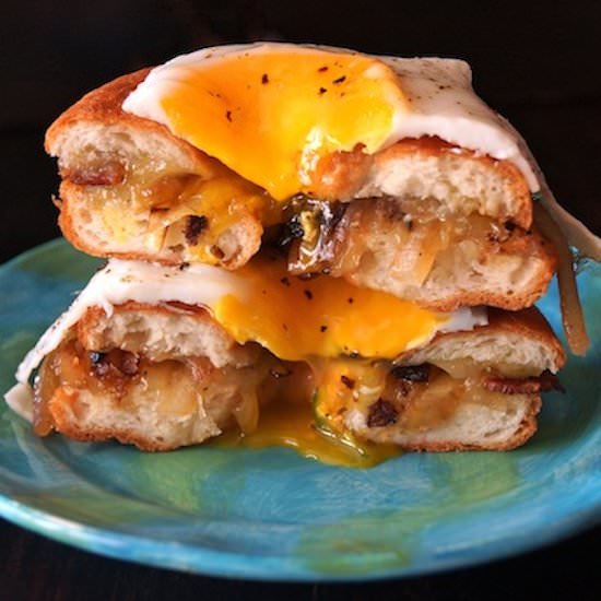 Bagel Breakfast Grilled Cheese - Recipe photo by cookingontheweekends