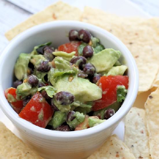 Black Bean Guacamole - Recipe photo by Blommi