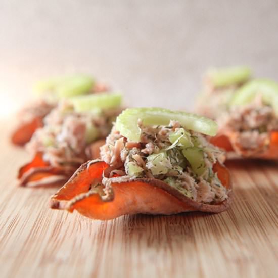 Sweet Potato & Tuna Chips - Recipe photo by The Skinny Pear