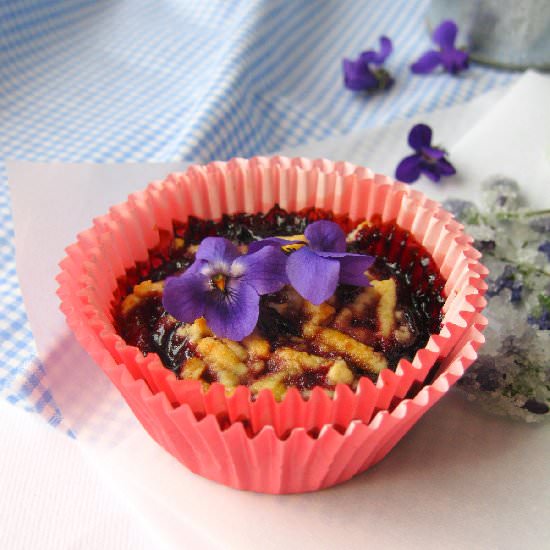Mini Pies with Blueberry Jam&Violet - Recipe photo by profumodicannellaecioccolato