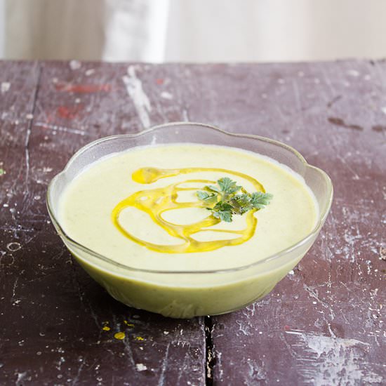 Green Pea Cream with Ramsons - Recipe photo by readeat