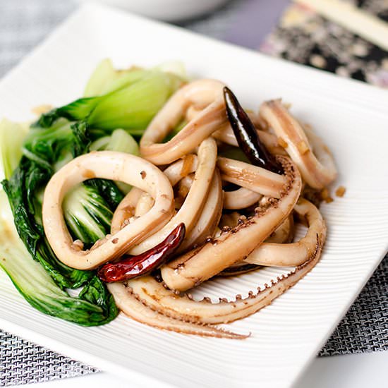 Chinese Style Squid Stir-Fry - Recipe photo by omnivorescookbook