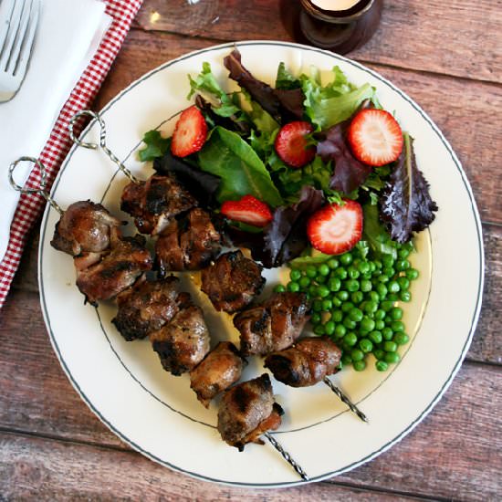 Bacon Wrapped Beef Kabobs - Recipe photo by myfriendsbakery