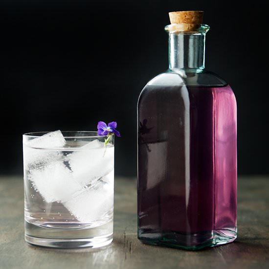 Violet Syrup (and Soda) - Recipe photo by kaweah