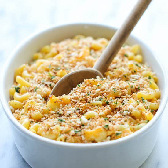 Skinny Cauliflower Mac and Cheese - Recipe photo by damndelicious