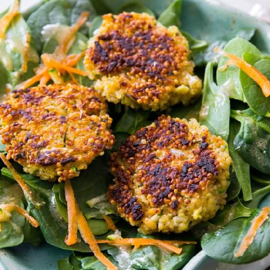 Crispy Quinoa Patties - Recipe photo by sallysbakingaddiction