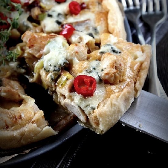 Chicken & leek tart - Recipe photo by rustic kitchen