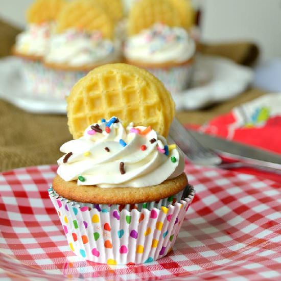 Leslie Knope Waffle Cupcakes - Recipe photo by thestylistquo