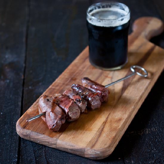 Grilled Beer Marinated Filet Tips - Recipe photo by TheBeeroness