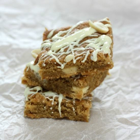 White Choc & Peanut Butter Blondies - Recipe photo by reallyprettyuseful