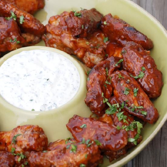 Grilled Bacon Chipotle Wings - Recipe photo by Endlessly Inspired